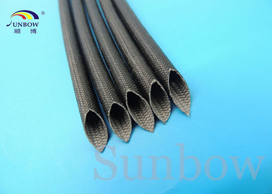 China Silicone Coated Glass Fibre Sleeving High Temperature Silicone Fiberglass Sleeving 5mm Black leverancier