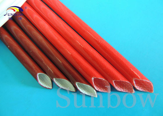China Bruine Kleur 12mm de Elektroisolatie Sleeving van de Draadglasvezel leverancier