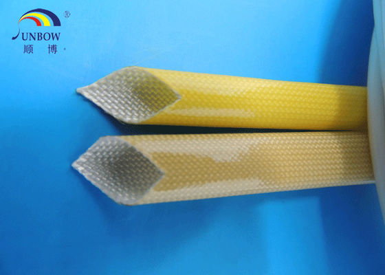 China 0.5-35mm Heat resistance and good electrical Polyurethane (PU) amber fiberglass sleeve for F grade machinery leverancier