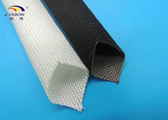 China Witte Niet beklede Flexibele Glasvezel Op hoge temperatuur Sleeving voor Kabels 400℃ leverancier