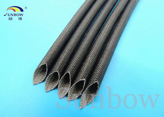 China Silicone Fiberglass Sleeving High Temperature 8mm Black leverancier