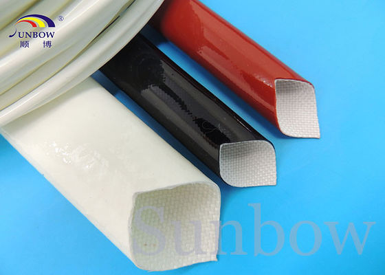 China Silicone Rubber Coated High Temperature Fiberglass Sleeve Silicone Fiberglass Sleeving leverancier
