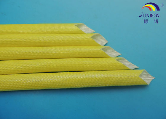 China De gele Acrylglasvezel Sleeving van de Kleurenf Klasse voor Elektroac Motor 0.5mm - 30.0mm 2.5KV leverancier