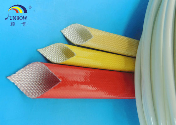 China Waterproof Polyurethane Fiberglass braided Insulation electrical sleeving For F grade electric motor#SB-PUGS leverancier