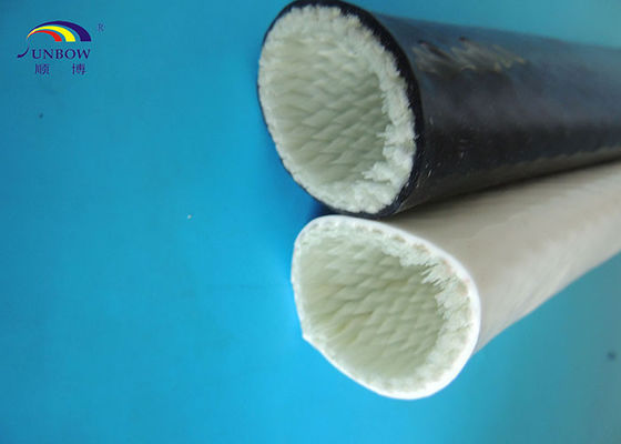 China Milieuvriendelijk Silicone Hars Met een laag bedekte Glasvezel Gevlechte Sleeving -65℃ ~ 260℃ leverancier